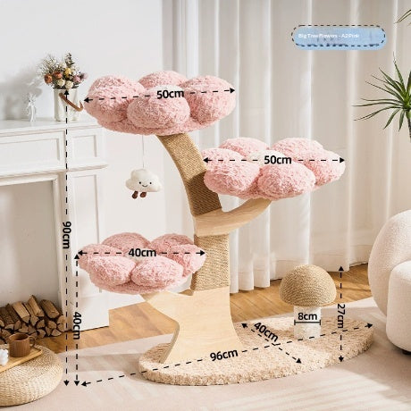 Compact Space-saving Cat Tree With A Cozy Nest And A Durable