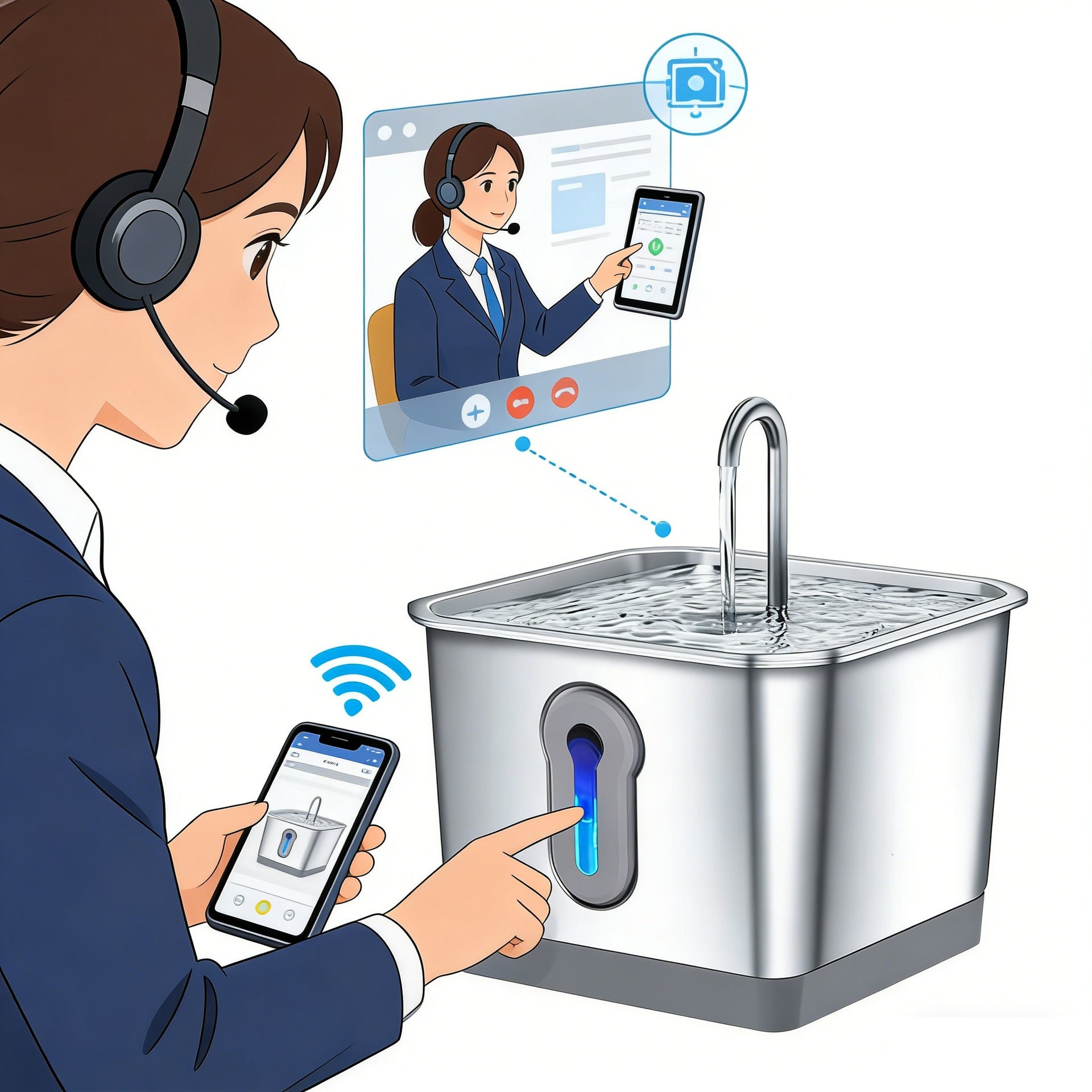 Wireless Cat Water Fountain Dog And Drinking