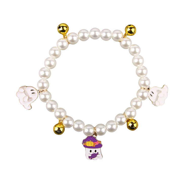 Halloween Faux-pearl Decorative Pet Collar