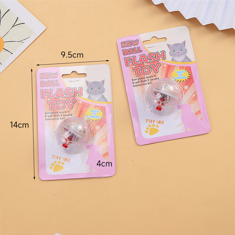 Cat Dog Toy Ball New Fashion Glowing Transparent Plastic Pet