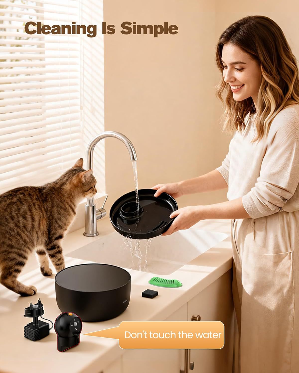 Plastic Smart Sensor Pet Water Fountain