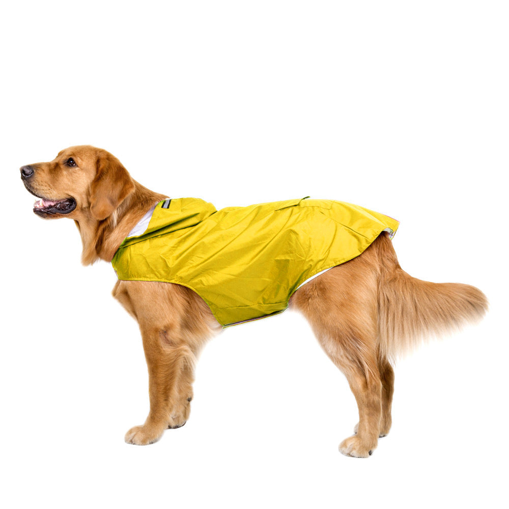 Spring And Autumn Pet Raincoat Rain Poncho Large Dog Clothes