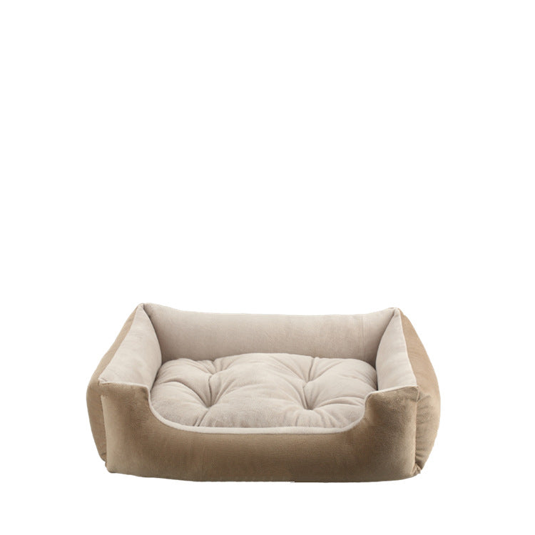 Medium Small Dog Sofa Bed Cushion For Cat Pet Square Plush Kennel