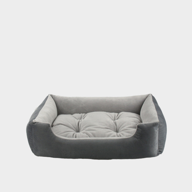 Medium Small Dog Sofa Bed Cushion For Cat Pet Square Plush Kennel